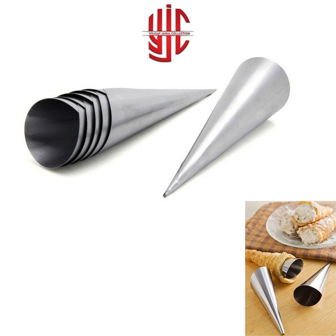 yjc-STNZ-002-3.jpg Stainless Steel Conical Cream Roll Mold 6 Pieces Set - Image 1
