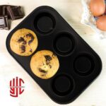 Rectangle Carbon Steel Cup Cake Tray 6 Cavities Non Stick