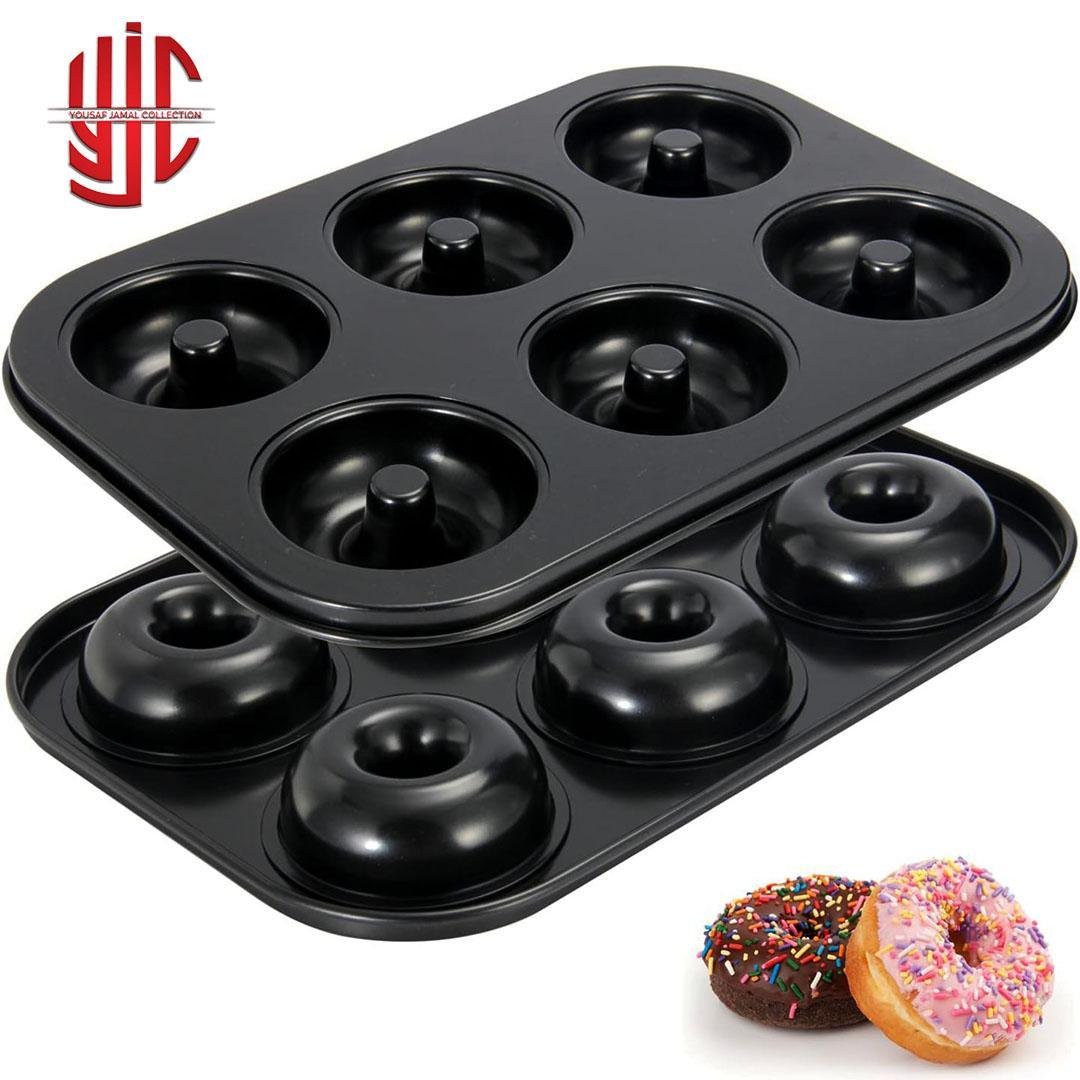 yjc-STTR-013-1.jpg Rectangle Donuts Mold 6 Cavities Carbon Steel Non Stick - Image 1