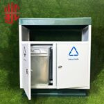 Imported Metallic Outdoor Two Door Dustbin - Image 2