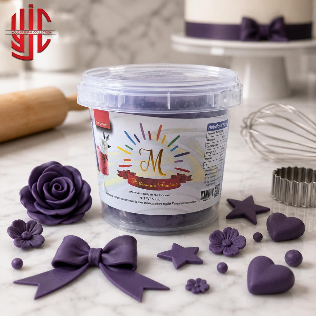 yjc-CFFD-H02-1 Purple Millenium Fondant Half Kg Pack - Image 1