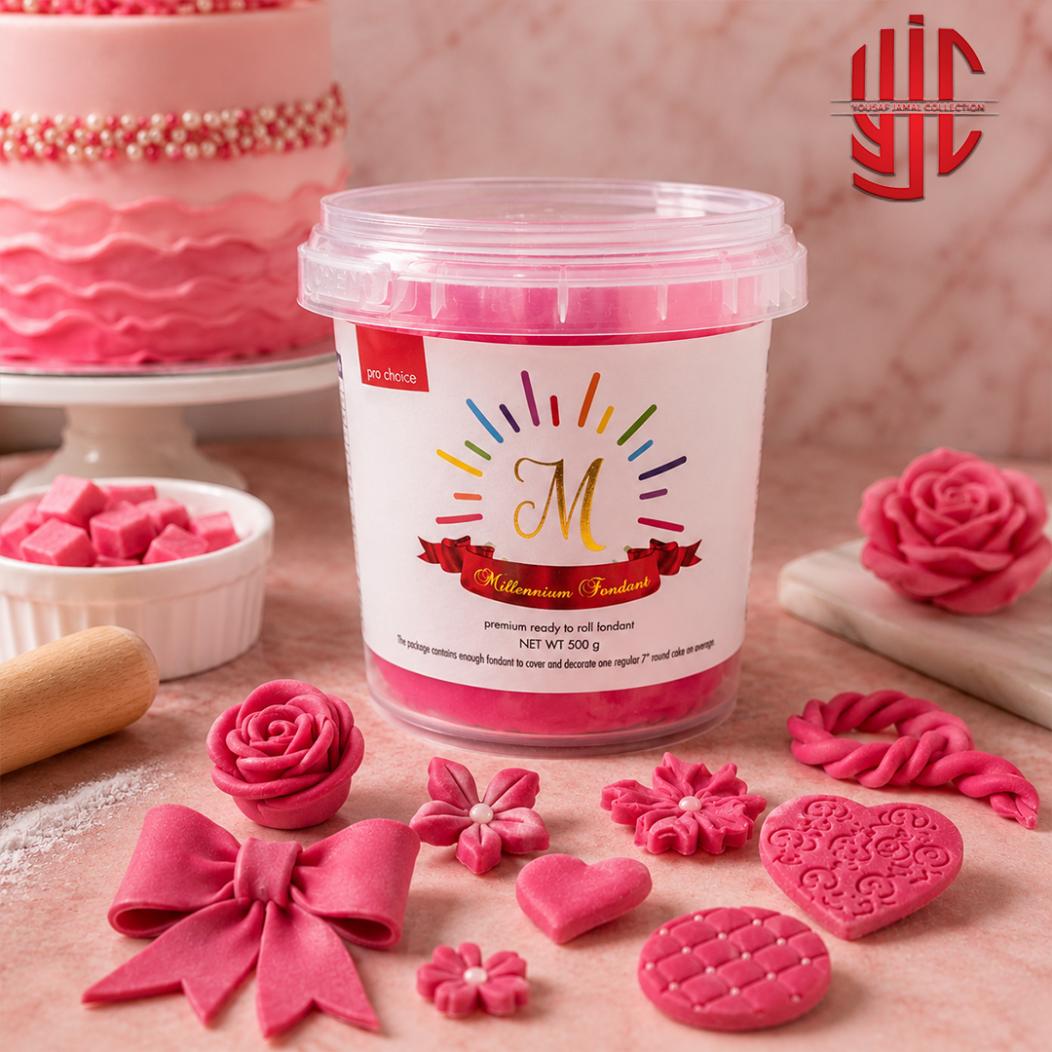 yjc-CFFD-H03-1 Fuchsia Millenium Fondant Half Kg Pack - Image 1