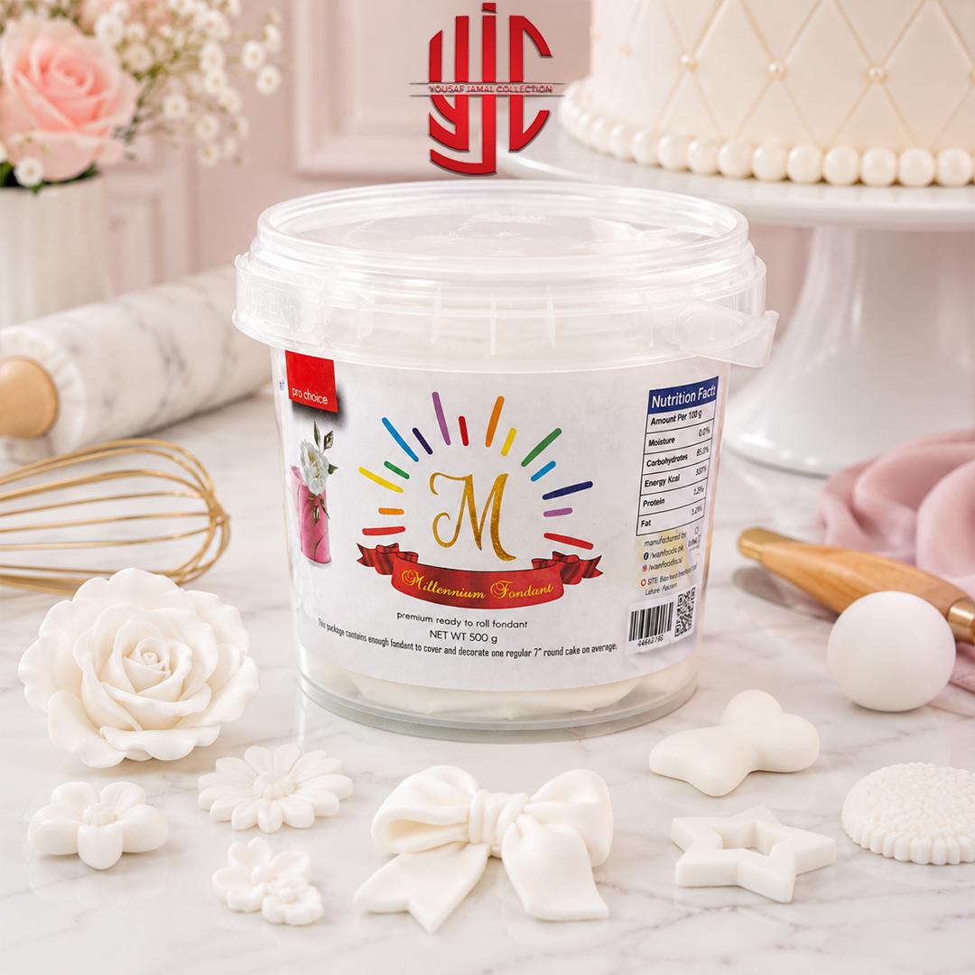 yjc-CFFD-H06-1 Super White Millenium Fondant Half Kg Pack - Image 1