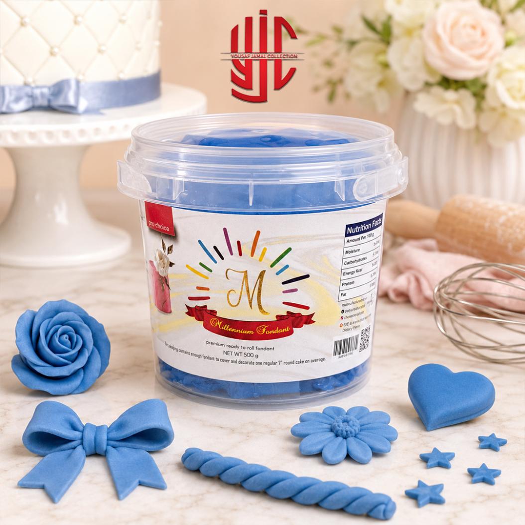 yjc-CFFD-H10-1 Blue Millenium Fondant Half Kg Pack - Image 1