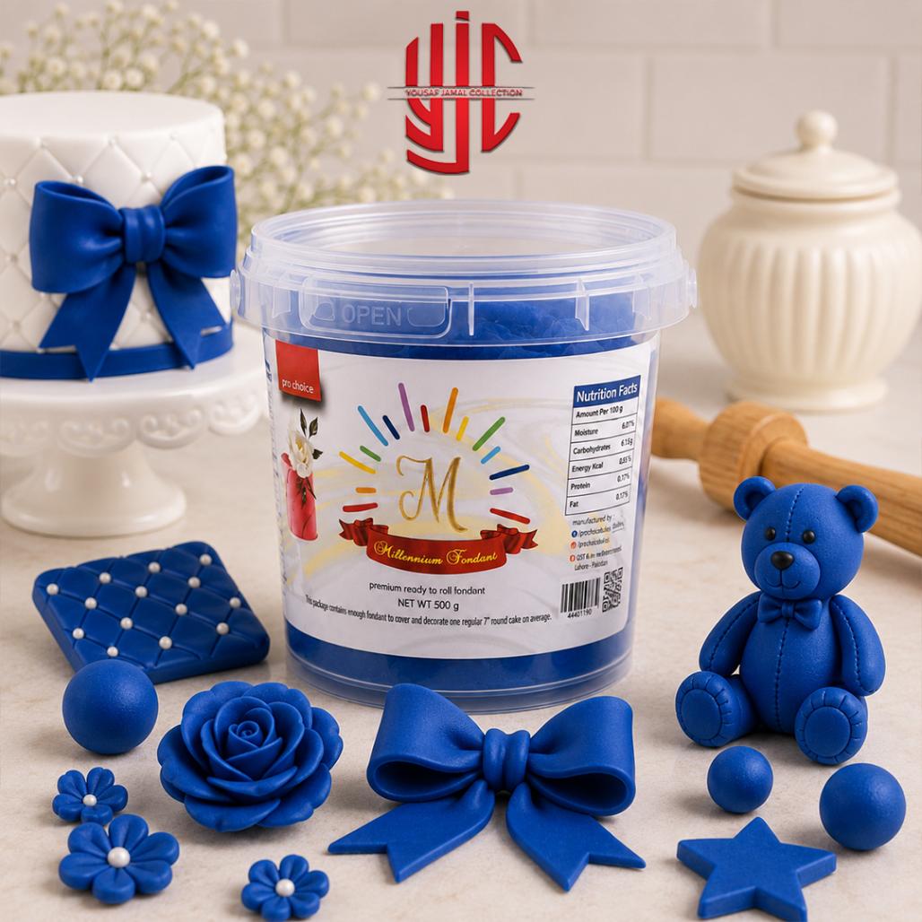yjc-CFFD-H13-1 Royal Blue Millenium Fondant Half Kg Pack - Image 1