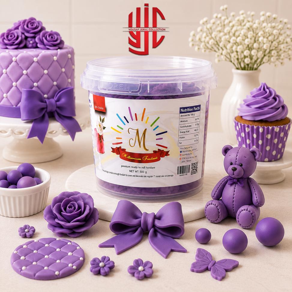 yjc-CFFD-H15-1 Violet Millenium Fondant Half Kg Pack - Image 1