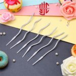 Curvy Cake Candles Silver Color 6 Pieces Set