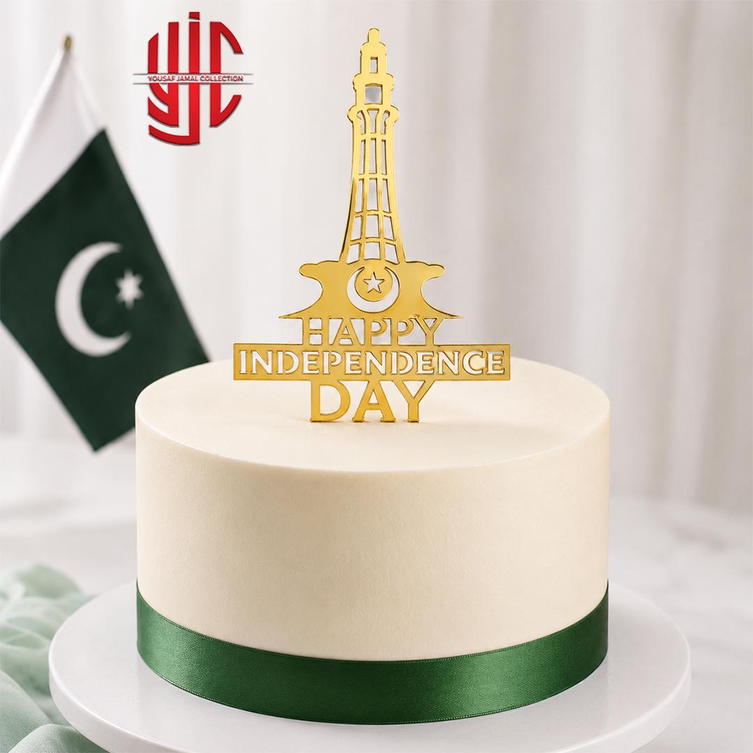 yjc-DCTP-117-1 14 August Minar e Pakistan 5 Pieces Topper Tags - Image 1