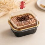 Black Foil Square Cupcake Liners With Lid 10 Pieces Pack - Image 2
