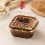 Brown Foil Square Cupcake Liners With Lid 10 Pieces Pack - Image 2