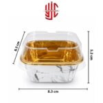 Marble Texture Square Cupcake Liners With Lid 10 Pieces Pack - Image 3