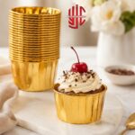 Golden Foil Cupcake Liners 10 Pieces Pack