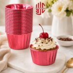 Metallic Pink Cupcake Liners 10 Pieces Pack