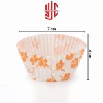 Orange Paper Cupcake Liners 100 Pieces Pack - Image 2