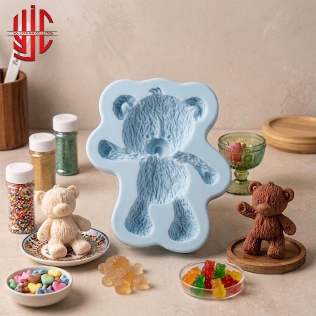 yjc-PLMO-199-1 Silicon Standing Teddy Bear Mold - Image 1
