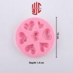 Silicon Assorted Love Hearts Mold 7 Cavity - Image 2