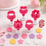 Flower Heart Star Round Plunger 5 Pieces Set