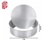 Silver Round Loose Bottom Cake Pans 2.5 inch Height Various Sizes - Image 5