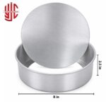Silver Round Loose Bottom Cake Pans 2.5 inch Height Various Sizes - Image 6