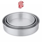 Silver Round Fix Cake Pans 1.5 inch Height Various Sizes
