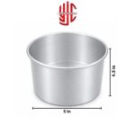 Silver Round Fix Cake Pans 4.5 inch Height Various Sizes - Image 3