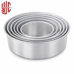 Silver Round Fix Cake Pans 2.5 inch Height Various Sizes