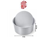 Silver Round Loose Bottom Cake Pans 2.5 inch Height Various Sizes - Image 2