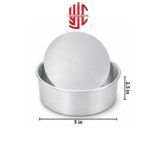 Silver Round Loose Bottom Cake Pans 2.5 inch Height Various Sizes - Image 3