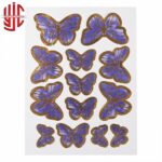 Butterfly Dark Blue Paper Topper 12 Sticker Sheet - Image 2