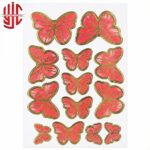 Butterfly Dark Pink Paper Topper 12 Sticker Sheet - Image 2