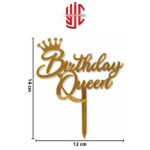 Acrylic Birthday Queen Golden Topper - Image 2