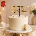 Acrylic Happy Birthday Golden Topper