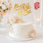Acrylic Bride To Be Golden Topper