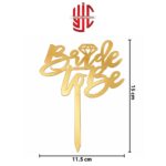 Acrylic Bride To Be Golden Topper - Image 2