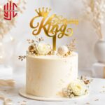 Acrylic Birthday King Golden Topper