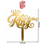 Acrylic Birthday King Golden Topper - Image 2