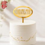 Acrylic Congratulations Golden Topper