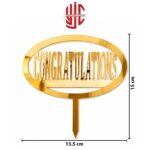 Acrylic Congratulations Golden Topper - Image 2
