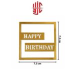 Acrylic Happy Birthday Square Frame Tags 5 Pcs Pack - Image 2