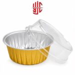 Aluminium Gold Cupcake Liners With Lid 10 Pieces Pack - Image 2