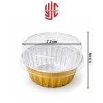 Aluminium Gold Cupcake Liners With Lid 10 Pieces Pack - Image 3