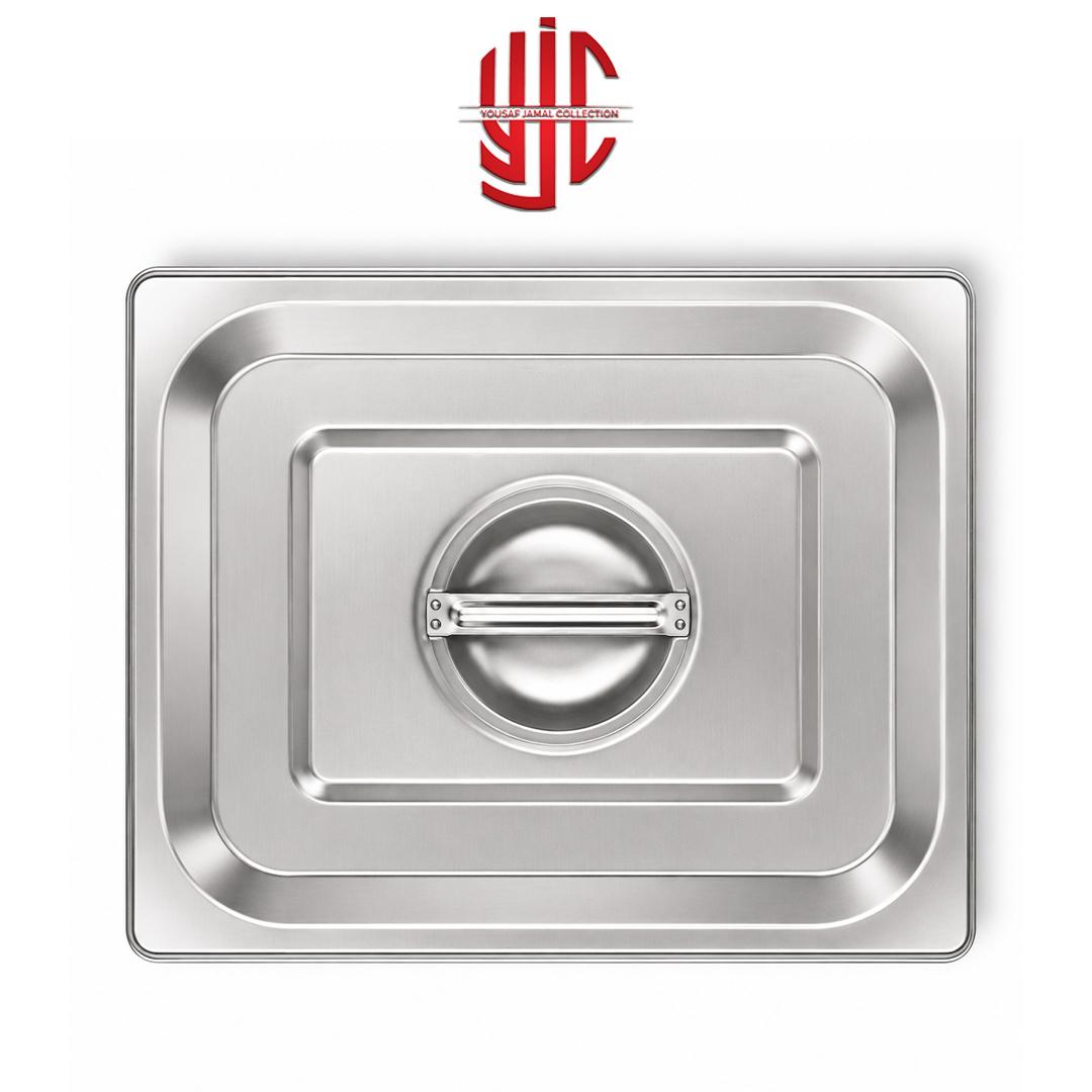yjc-STLD-002-1 Stainless Steel Maxi Pan Lid 1/2 - Image 1