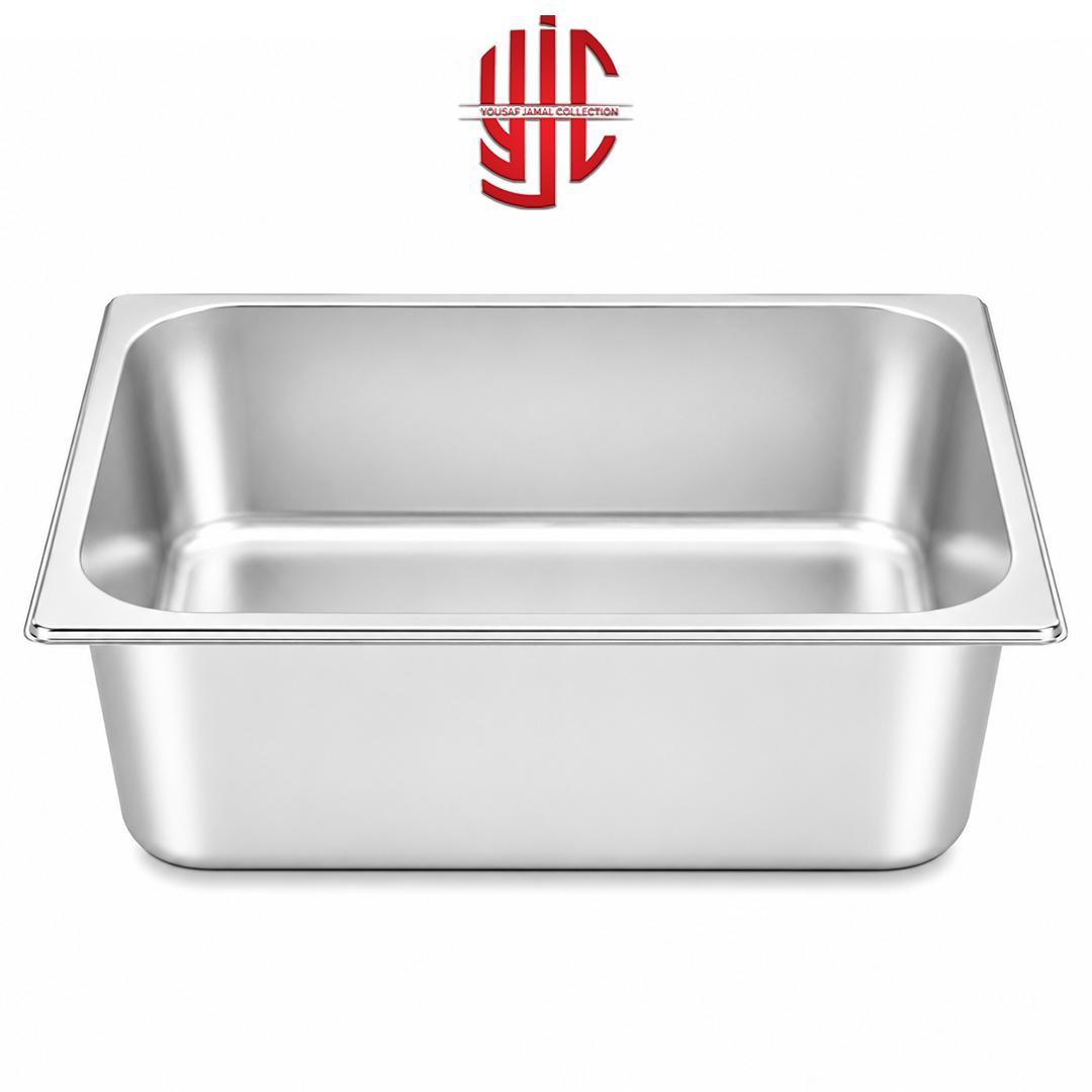 yjc-STMP-006-1 Stainless Steel Maxi Pan 1/2 Depth 4 in - Image 1