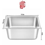 Stainless Steel Maxi Pan 1/2 Depth 6 in - Image 2