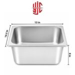 Stainless Steel Maxi Pan 1/2 Depth 8 in - Image 2