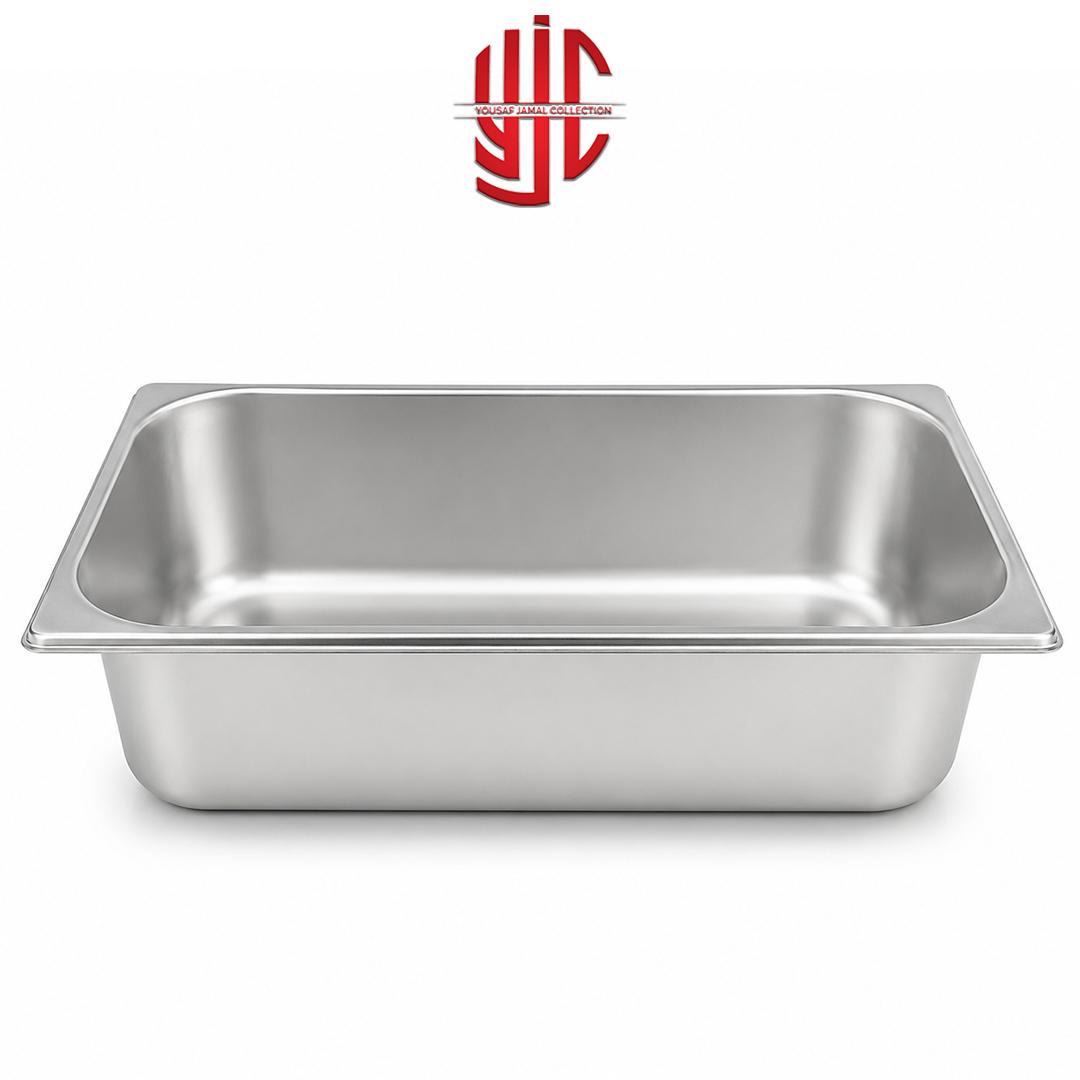 yjc-STMP-010-1 Stainless Steel Maxi Pan 1/3 Depth 4 in - Image 1