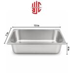 Stainless Steel Maxi Pan 1/3 Depth 4 in - Image 2