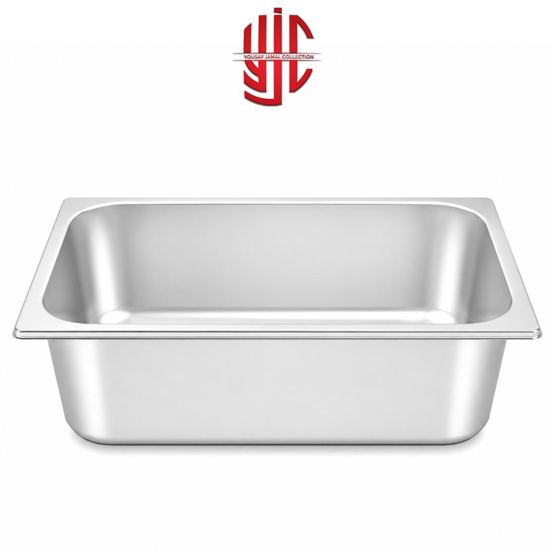 yjc-STMP-011-1 Stainless Steel Maxi Pan 1/3 Depth 6 in - Image 1