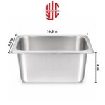 Stainless Steel Maxi Pan 1/4 Depth 4 in - Image 2