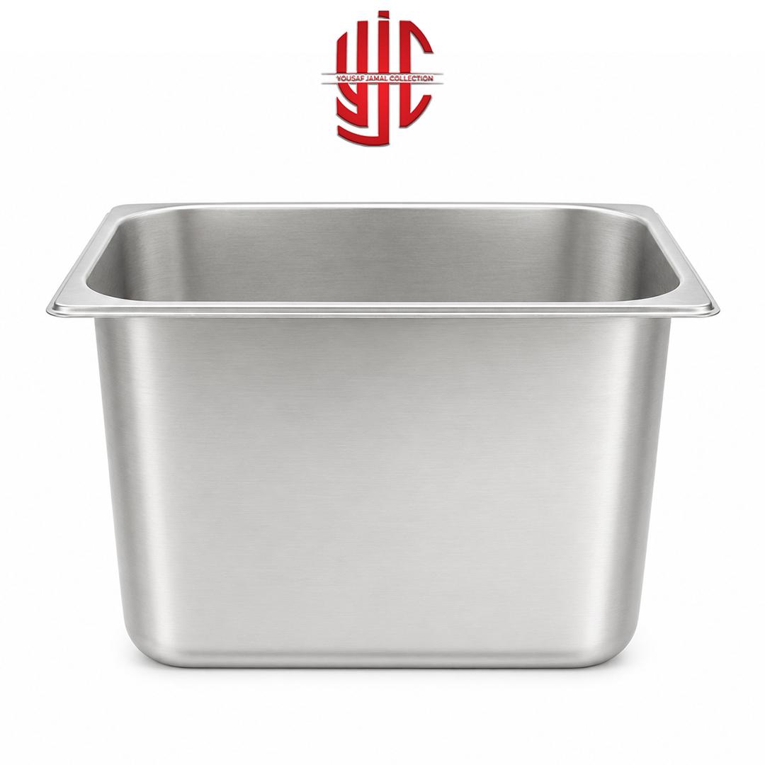 yjc-STMP-016-1 Stainless Steel Maxi Pan 1/4 Depth 8 in - Image 1
